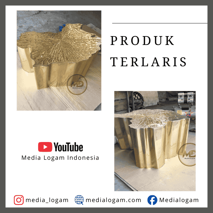 Kerajinan Meja Bahan Tembaga Kuningan Custom Premium 1 Kerajinan Meja bahan Tembaga Kuningan Custom Premium