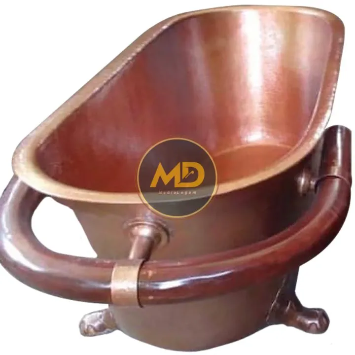Fitur Tambahan Bak Mandi Tembaga Kuningan untuk Kenyamanan Maksimal 4 Pegangan Samping (Hand Grip) Bak Mandi Tembaga / Bathtub Tembaga