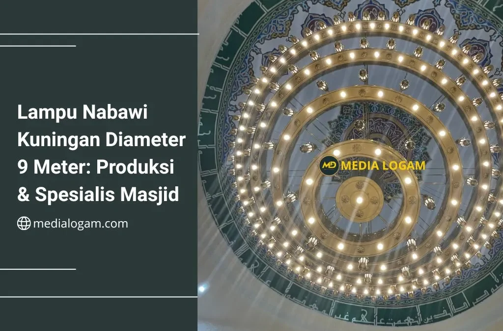 Lampu Nabawi Kuningan Diameter 9 Meter: Produksi & Spesialis Masjid 9 Proses uji pencahayaan Lampu Nabawi Kuningan